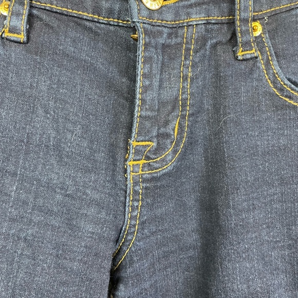 Baby Phat Jeans Dark Wash Low Rise Cat Logo Embroidery Skinny Y2K - Picture 5 of 15